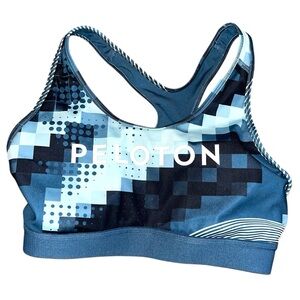 Peloton x Adidas Blue Digit Sports Crossback Bra